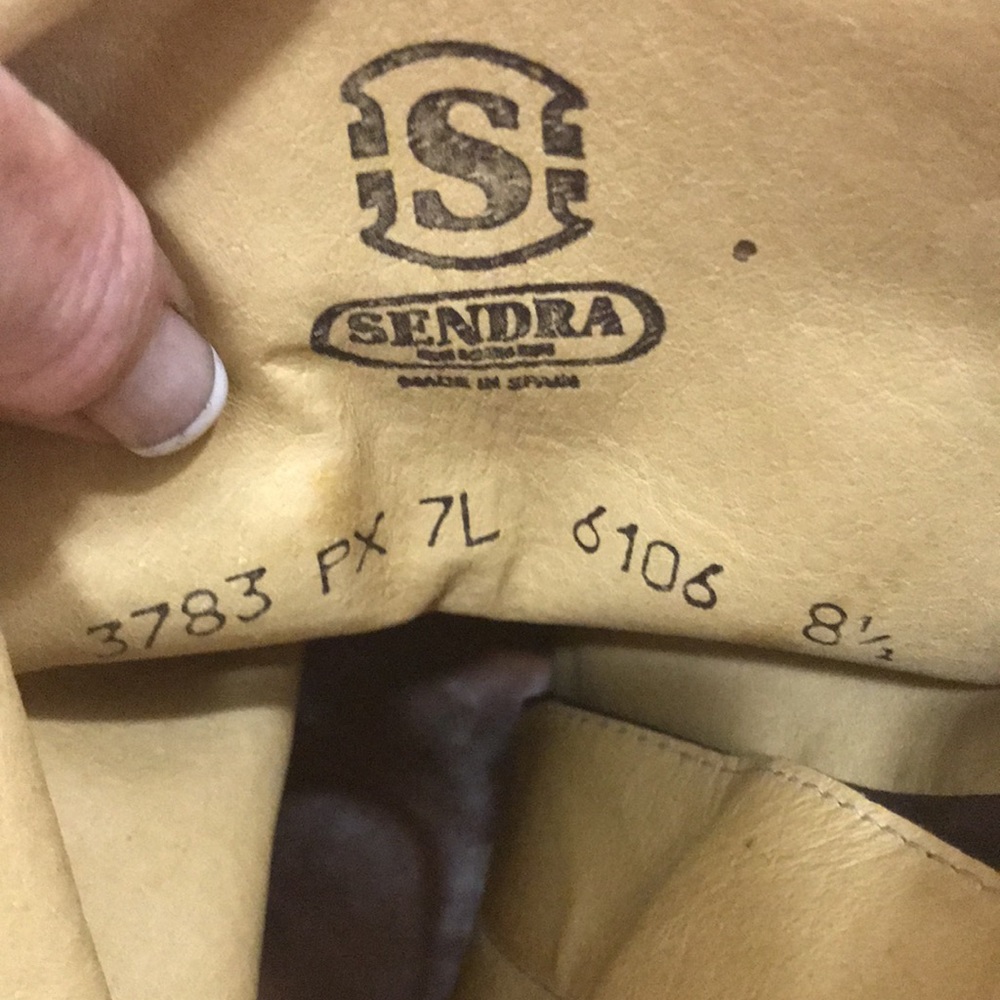 SENDRA NEW Western Leather Men’s size US 8.5 - Picture 6 of 7